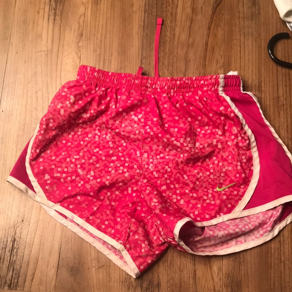 Pink Nike gym shorts
